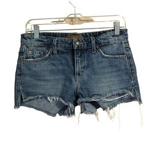 2/$30 Joe's Collector Edition Women Cutoff Shorts Size 26 Blue Denim Frayed Hem